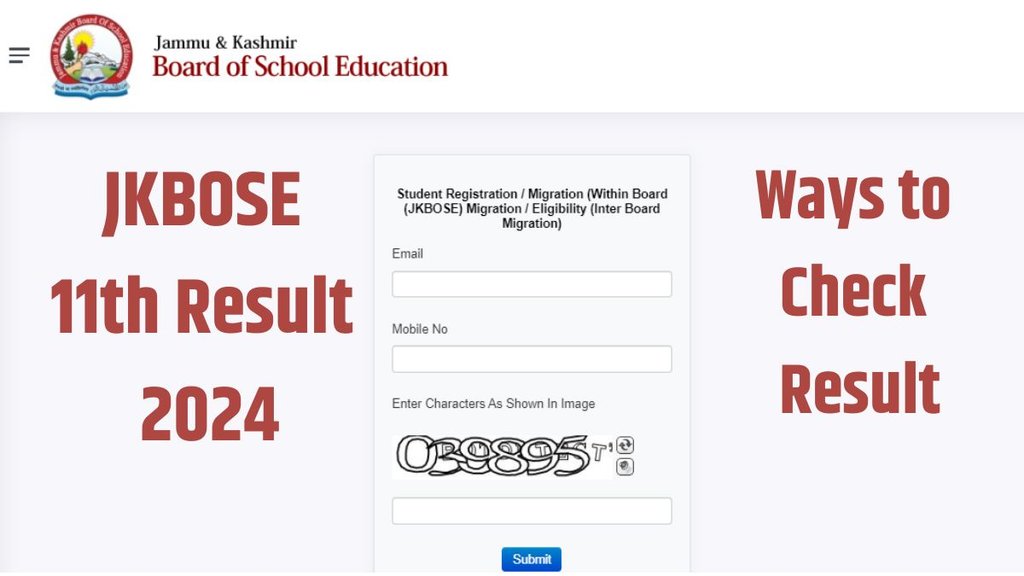 JKBOSE 11th Result 2024, Jammu Kashmir Board Result 2024, jkbose.nic.in, jammu kashmir Result