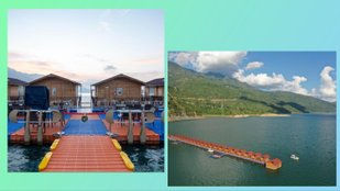 Tehri floating huts
