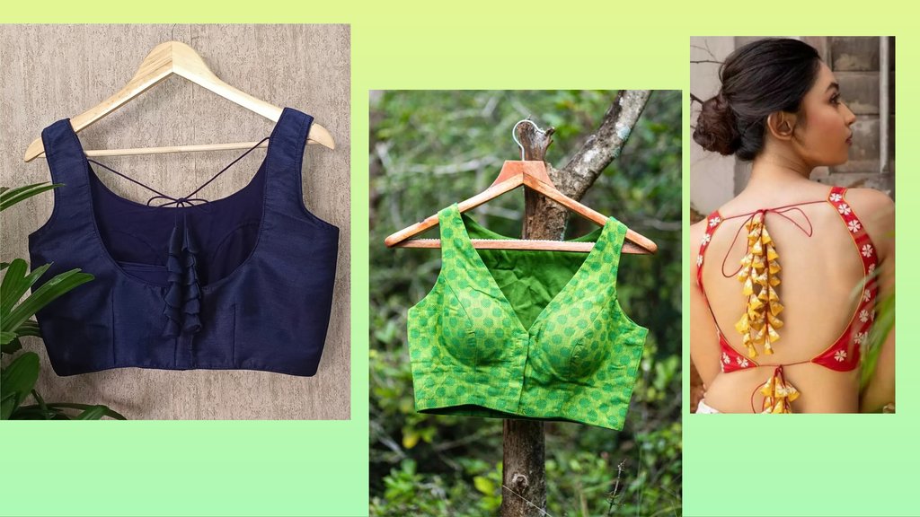 half blouse designs