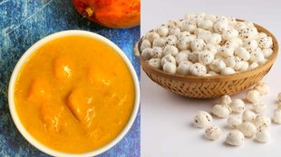 makhana with aamras recipe