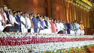 Lok Sabha, PM Swear in Ceremony, oath of office and secrecy to Prime Minister Narendra Modi, at the swearing-in ceremony