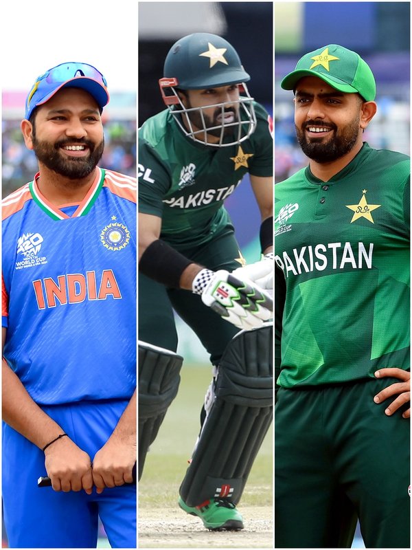 Rohit Sharma, Virat Kohli, Babar Azam, Mohammed Rizwan