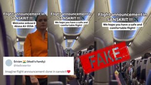 False claim about flight announcement