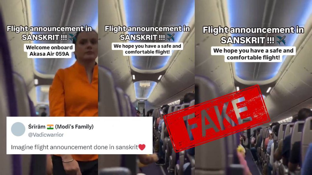 False claim about flight announcement