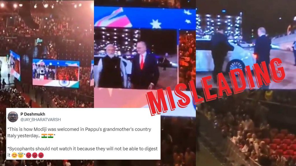 Misleading post about PM Modi's Italy visit