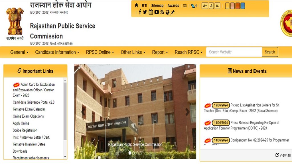 RPSC RAS Exam Notification, Rajasthan public Service Commission, Rajasthan Administrative service