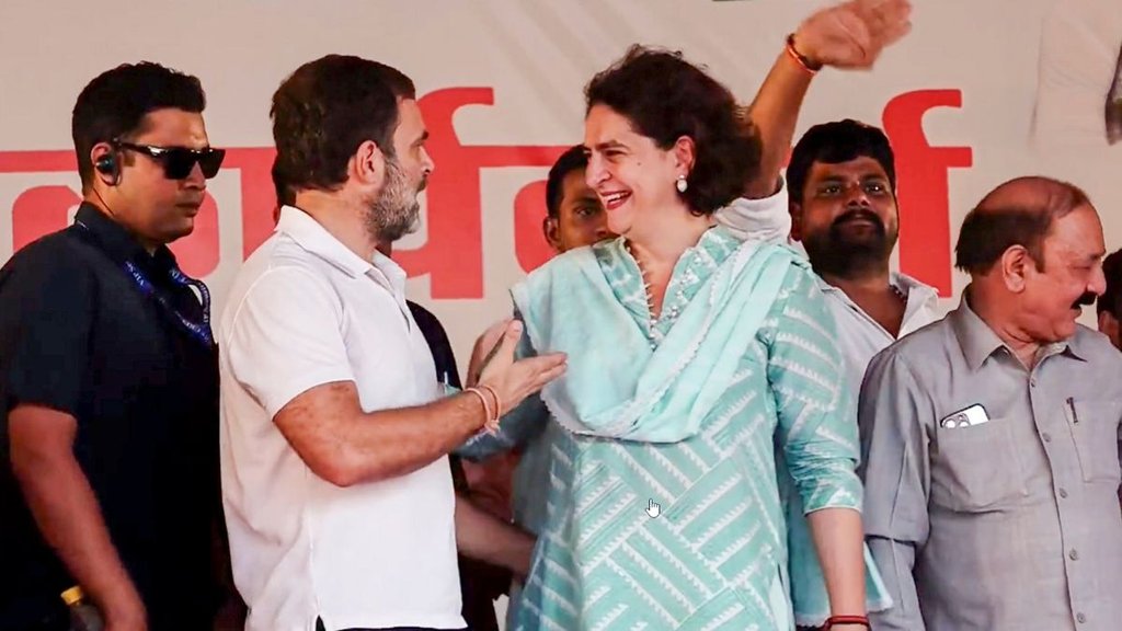 Rahul Gandhi, Priyanka Gandhi, Narendra Modi