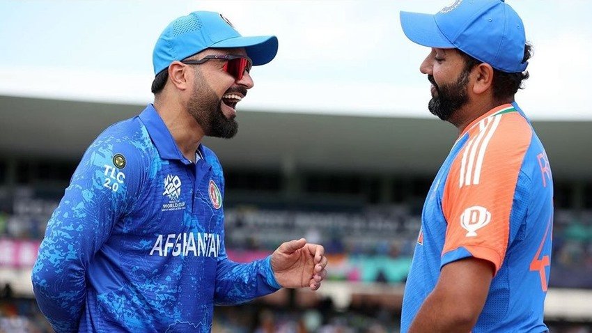Rashid Khan, Rohit Sharma. T20 World Cup Semi Finals