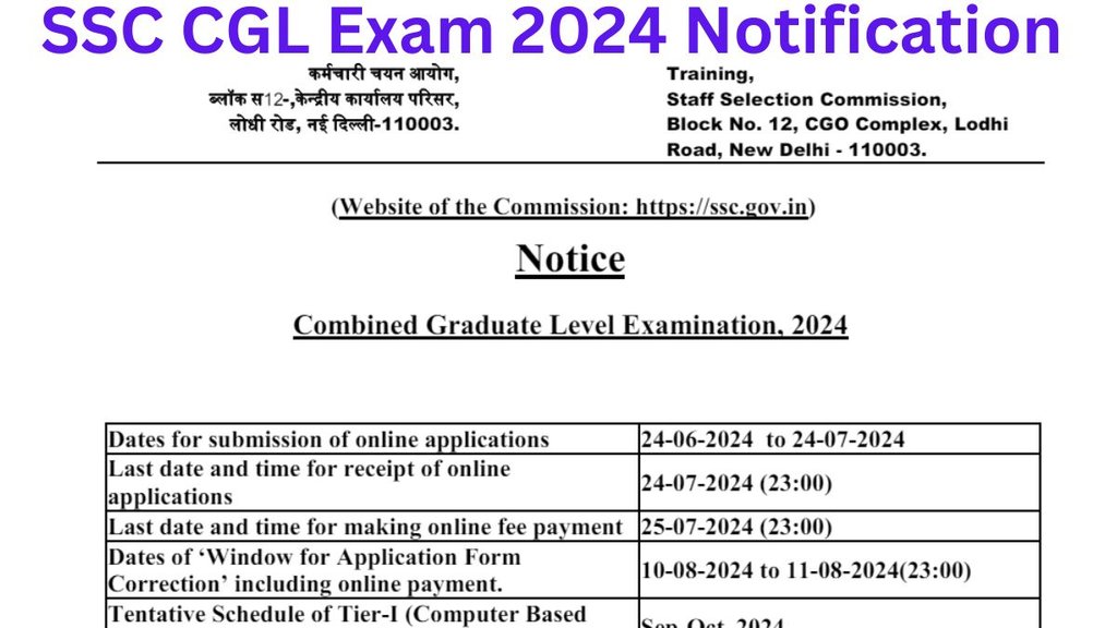 ssc cgl exam, ssc cgl exam notification