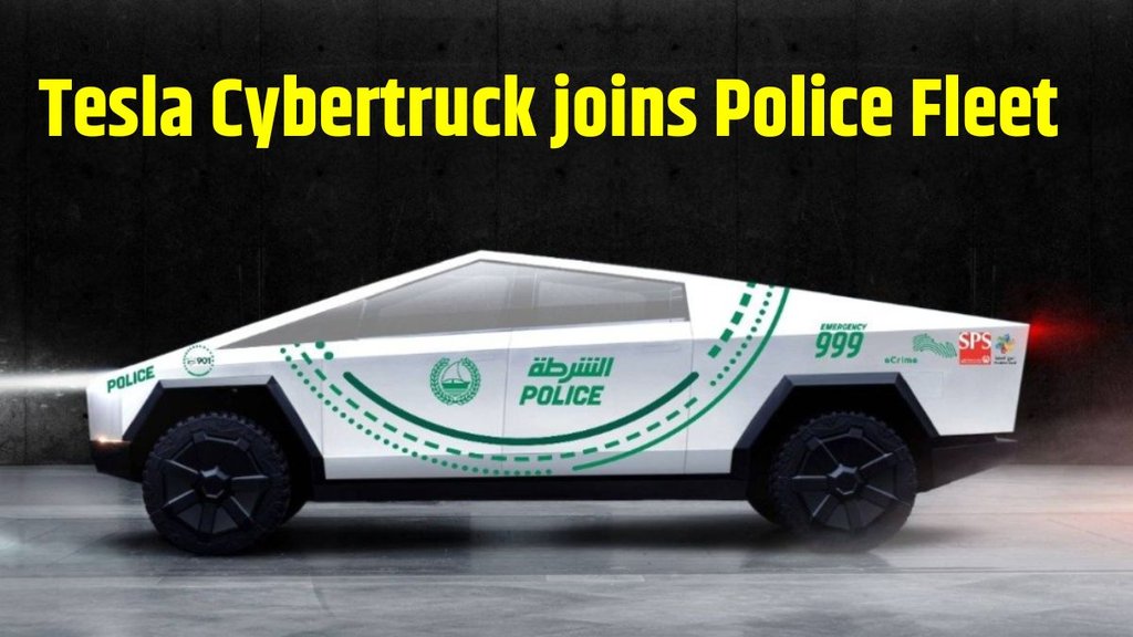 Tesla Cybertruck joins Dubai Police fleet, Tesla Dubai Police, Tesla Cybertruck joins Dubai Police, Dubai Police high-tech fleet, Tesla Cybertruck, Dubai Police latest electric vehicle