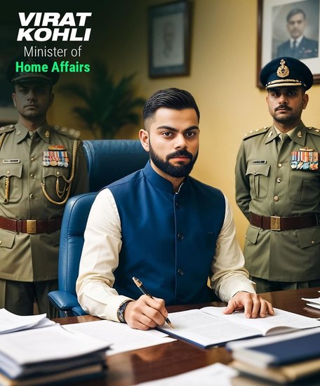 Virat Kohli Minister of Home Affairs