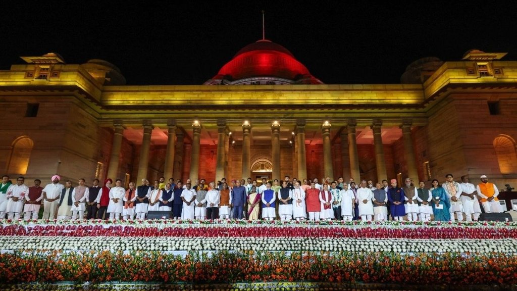 modi oath, oath ceremony, nda