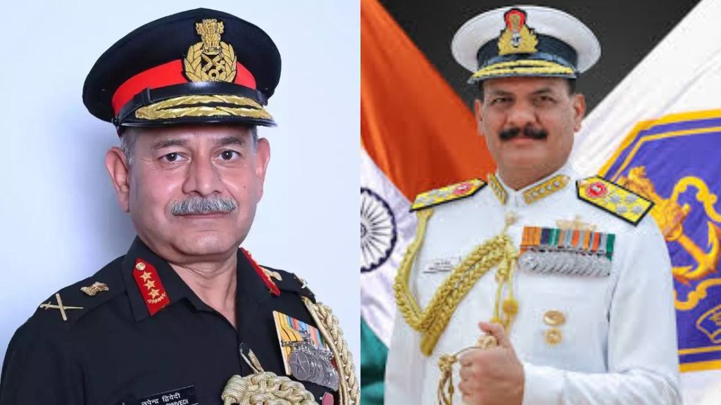 lieutenant general Upendra Dwivedi| admiral Dinesh tripathi | indian force |