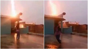 sitamarhi light video viral, bijali giri, bijali girna video