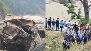 uttarakhand | traveller in ditch | accident |