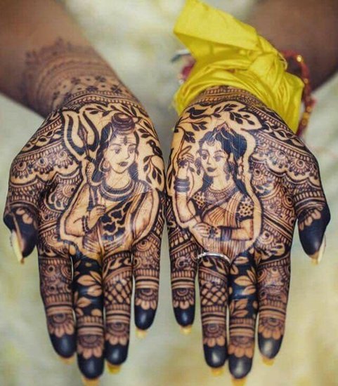 Shivling Mehndi Design