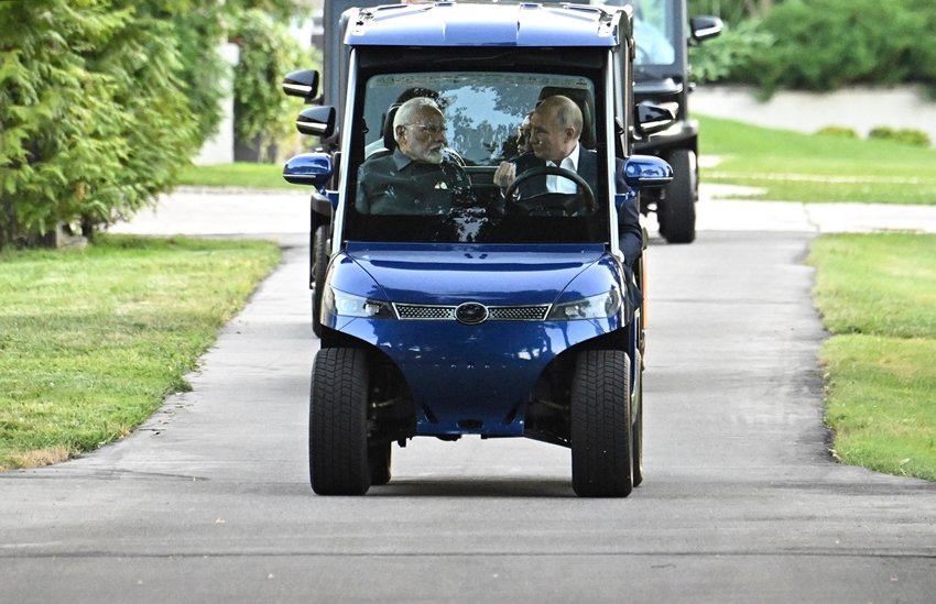 Modi Putin car ride