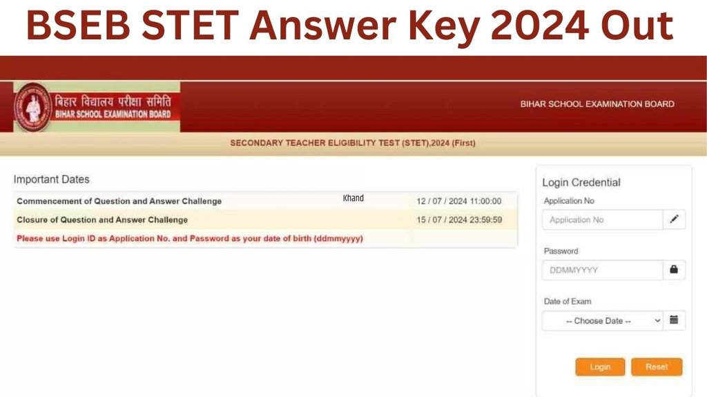 bseb, bseb stet, bseb stet 2024, bseb stet answer key 2024