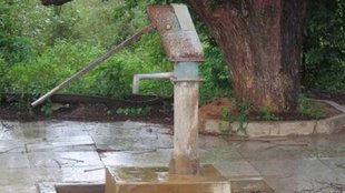 Baba's ashram hand pump
