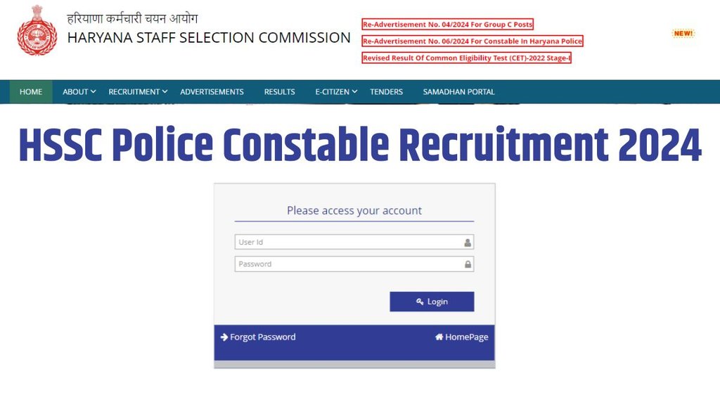 hssc constable recruitment 2024, haryana police constable recruitment, hssc,gov,in