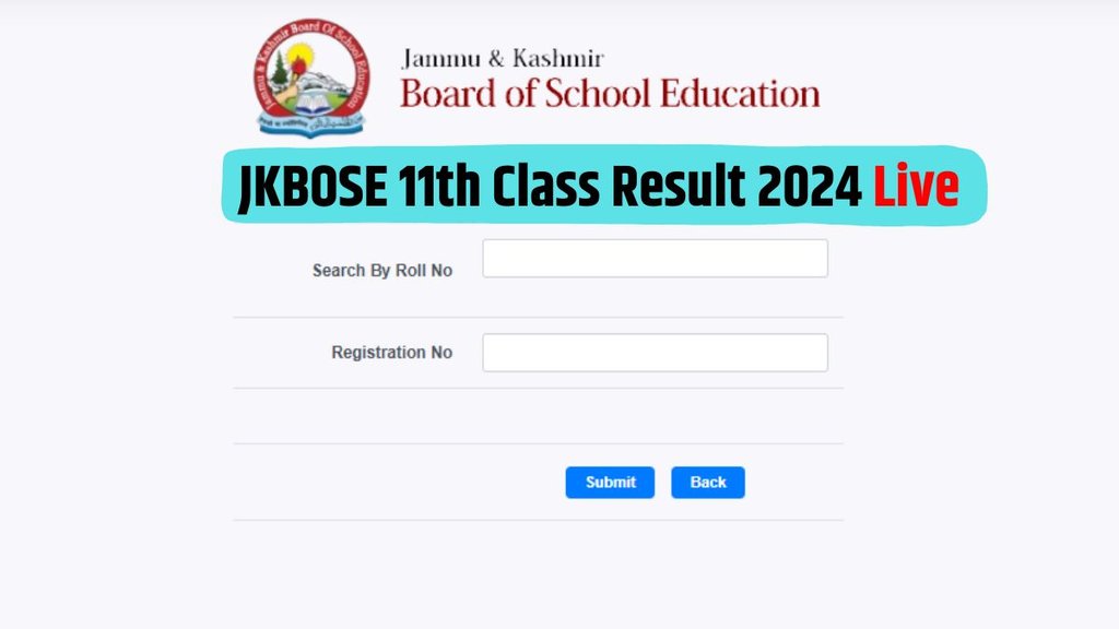 JKBOSE 11th Result 2024, Jammu Kashmir Board 11th Result, jkbose.nic.in