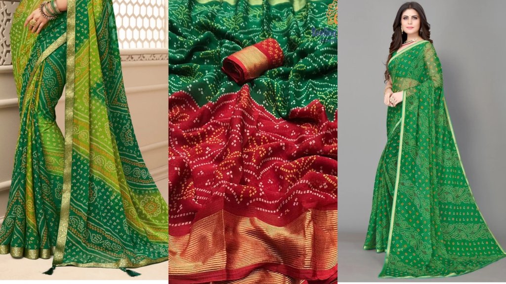 chunri print saree