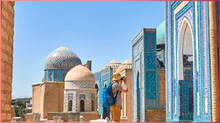 how to reach uzbekistan from india