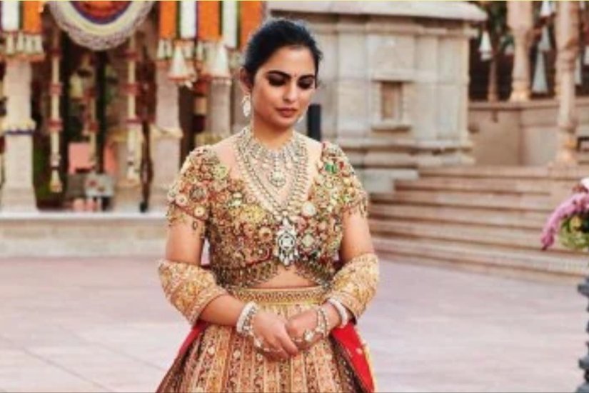 isha ambani pre wedding look