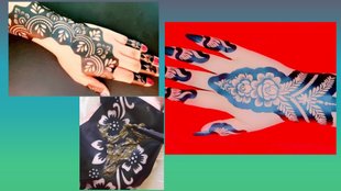 readymade mehndi stickers sawan mehndi design
