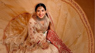 Anant Ambani bride Radhika Merchant bridal look