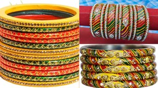 leheriya chudi Green Bangles for Sawan