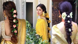 Sawan special hairstyles Choti Hairstyle with flowers