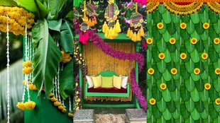 green decoration ideas for Hariyali teej