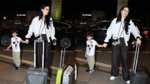 Hardik Pandya Wife, Hardik Pandya Wife Natasha Stankovic Leaves Mumbai, Hardik Pandya son Agastya jetted out of Mumbai