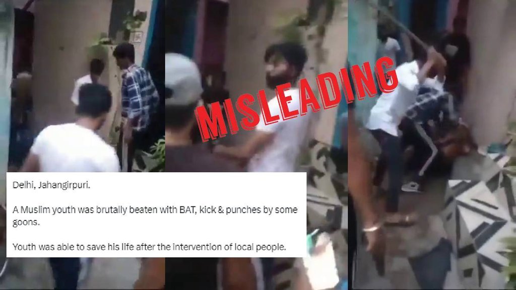 Misleading claim about youth beaten in Delhi's Jahangirpuri