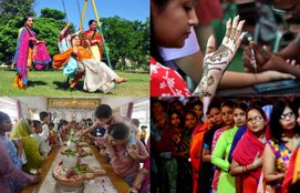 Sawan swinging Importance, Importance of green saree in Sawan, Importance of mehndi in Sawan: