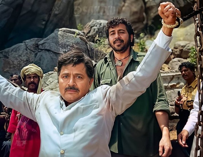 AI created Panchayat 3 Actors Sholay Look Vikas as Amitabh Bachchan