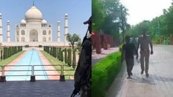 हथकड़ी बंधे कैदी को ताजमहल दिखाने पहुंची पुलिस, VIDEO हुआ वायरल