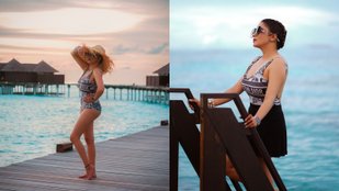 Tina Dutta is holidaying in Maldives