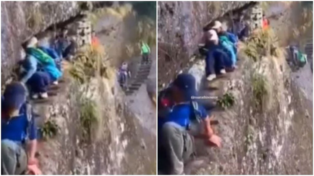 Women Fall Down, Viral Video, Video Viral,