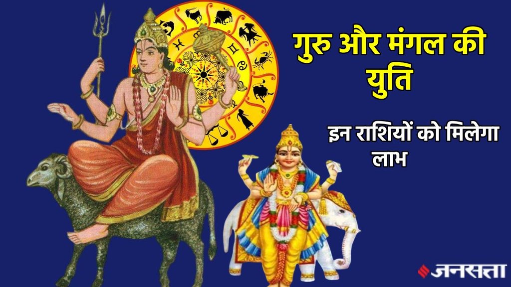 mangal gochar 2024, mangal gochar in vrishabha, mars transit in taurus, guru gochar 2024, mars transit in taurus, jupiter and mars in taurus, guru mangal yuti 2024, guru mangal yog, importance of guru mangal yuti,
