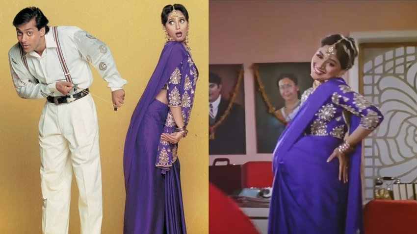 Deepika Padukone wears Karan Torani purple Bhadra Sanjali saree on Anant Ambani and Radhika Merchant sangeet