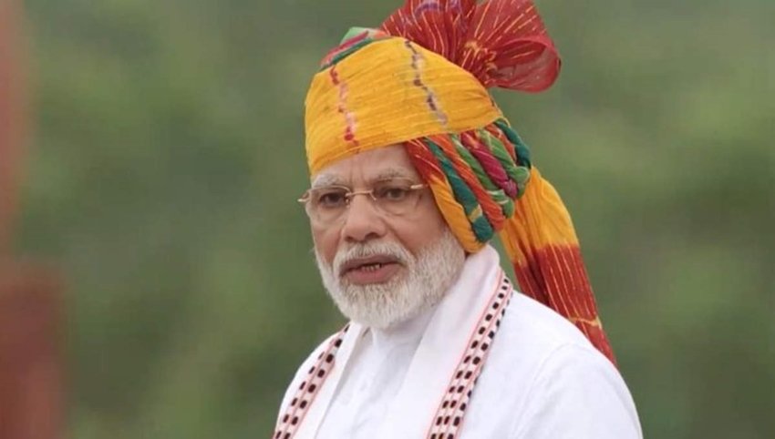 PM Modi Rajasthani Leheriya Turban