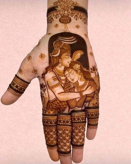 Shiv Parvati Mehndi Designs