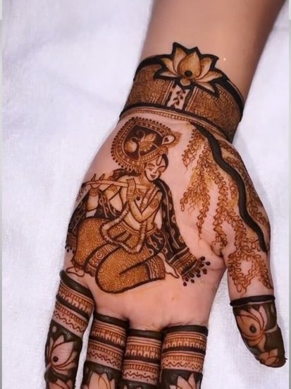 Krishna Janmashtami Mehndi Designs 2024