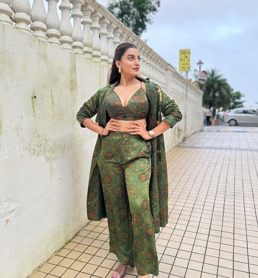 Akshara Singh Teej Look