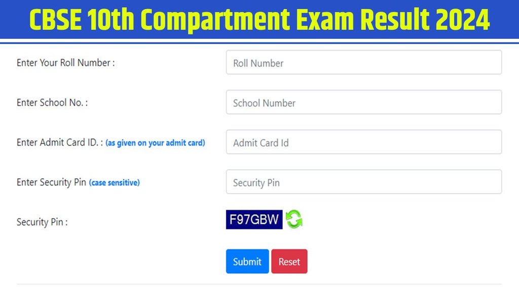 CBSE 10th Result 2024, Compartment Result 2024, 10th Compartment Result