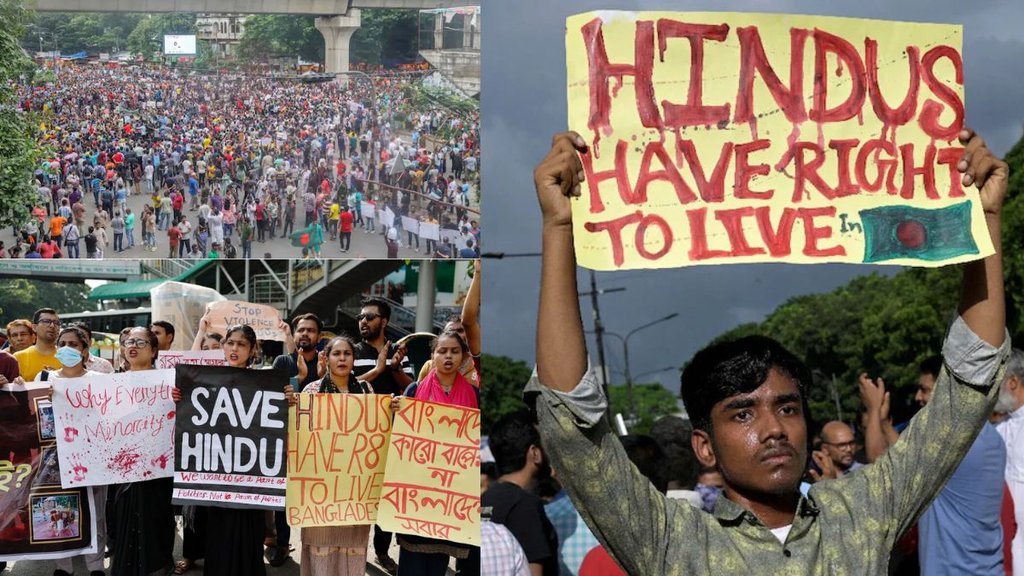 Hindus Protest in Bangladesh | Bangladesh Hindu Protest | Hindu Protest in Dhaka | Bangladesh Violence | Bangladesh Crisis | Sheikh Hasina | Muhammad Yunus | World News