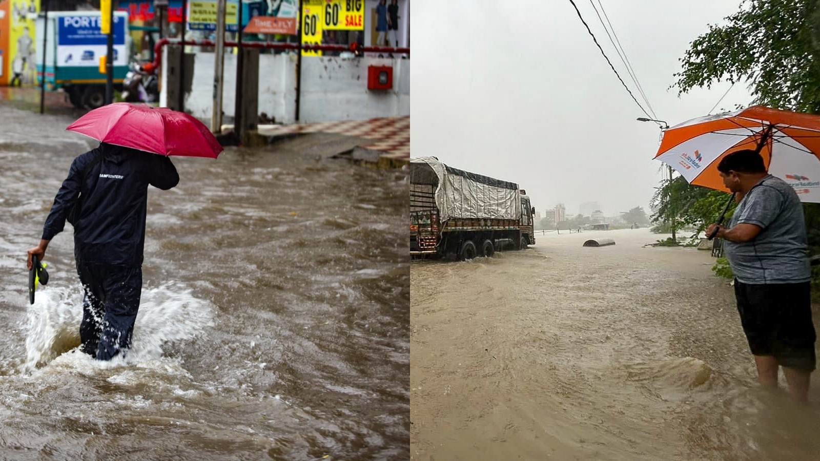 Heavy rainfall in Gujarat floods low-lying areas, IMD issues ‘red alert ...