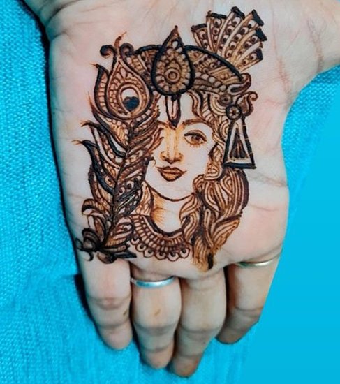 Janmashtami celebration mehndi